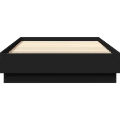 vidaXL Estructura de cama madera de ingeniería negra 100x200 cm Negro Outlet