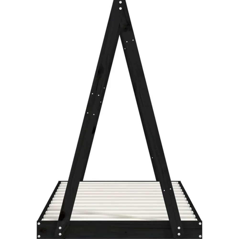 vidaXL Estructura de cama para niños madera de pino 80x160 cm Negro Outlet