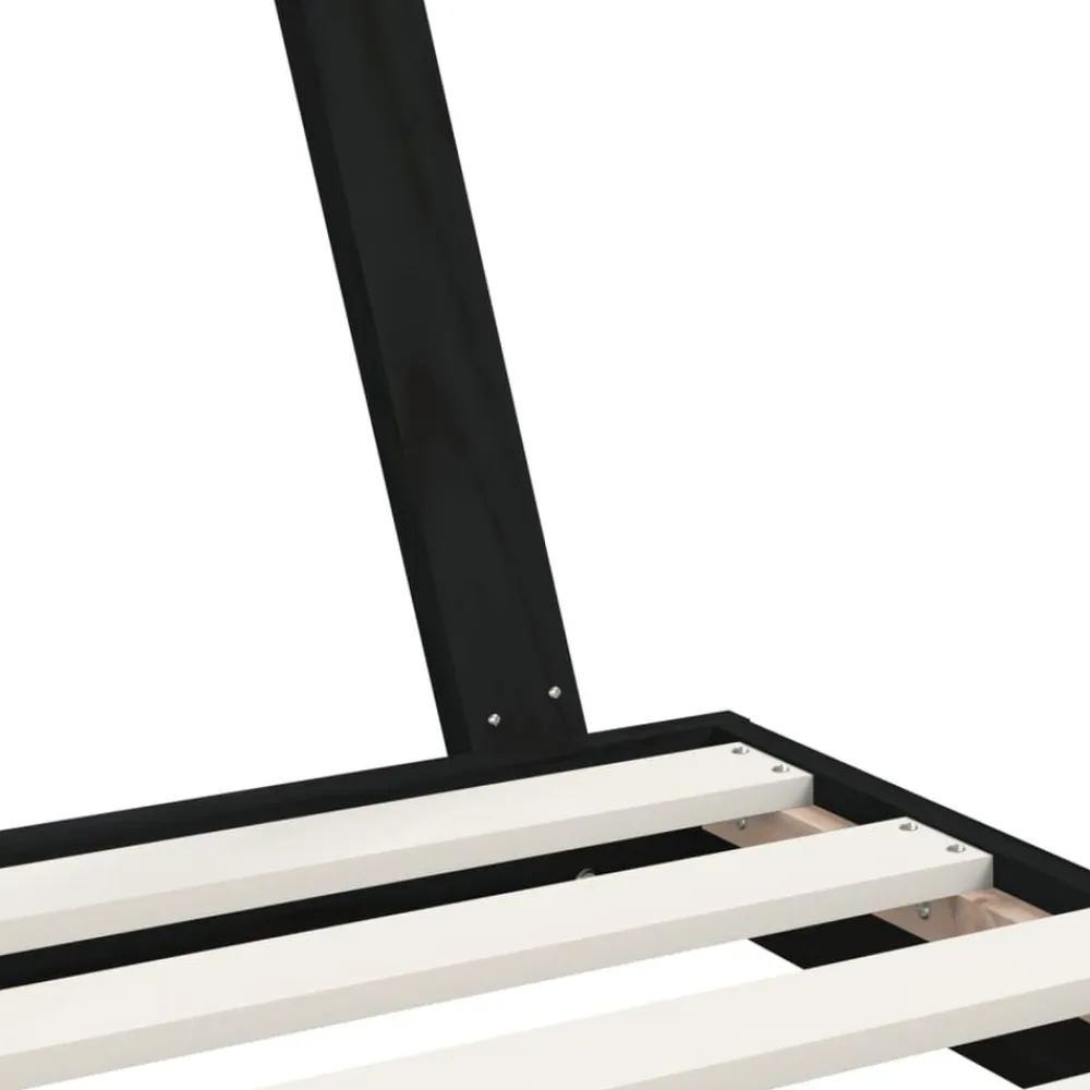 vidaXL Estructura de cama para niños madera de pino 80x160 cm Negro Outlet