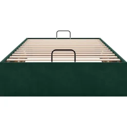 vidaXL Estructura de cama otomana sin colchón terciopelo Verde oscuro Outlet