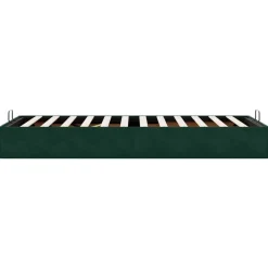 vidaXL Estructura de cama otomana sin colchón terciopelo Verde oscuro Outlet