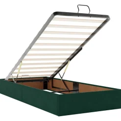 vidaXL Estructura de cama otomana sin colchón terciopelo Verde oscuro Outlet