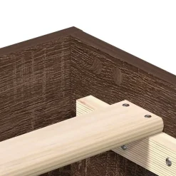 vidaXL Camas Y Accesorios-Estructura de cama sin colchón madera marrón roble 120x200 cm