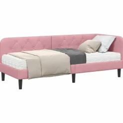 vidaXL Camas Y Accesorios-Estructura de cama en esquina 80 x 200 cm Terciopelo