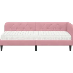 vidaXL Camas Y Accesorios-Estructura de cama en esquina 80 x 200 cm Terciopelo