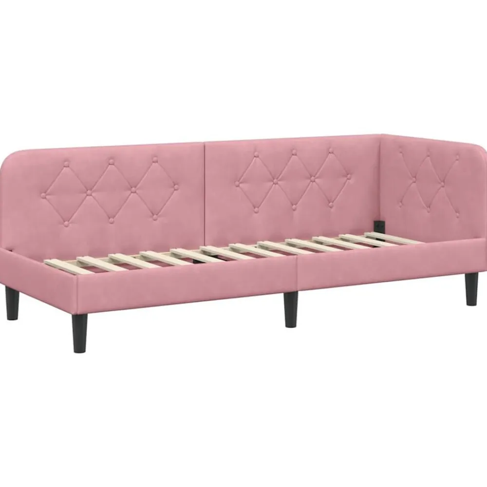 vidaXL Camas Y Accesorios-Estructura de cama en esquina 80 x 200 cm Terciopelo