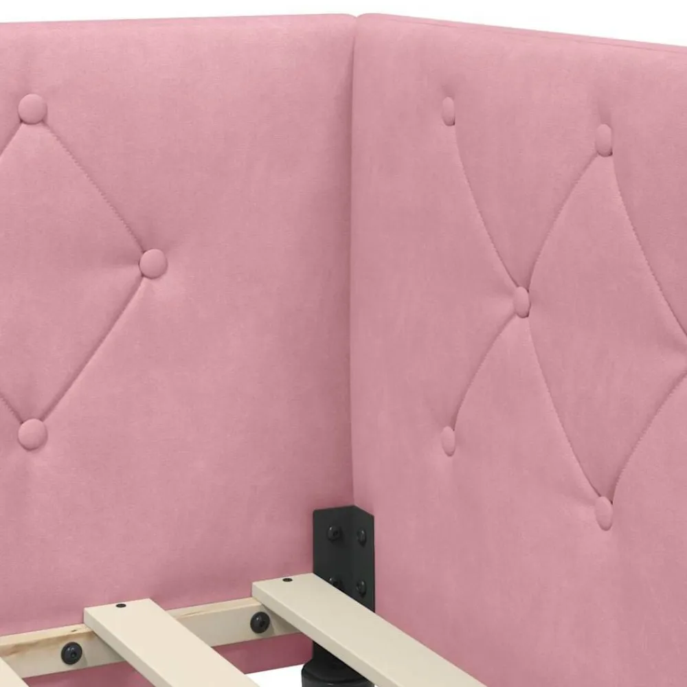 vidaXL Camas Y Accesorios-Estructura de cama en esquina 80 x 200 cm Terciopelo