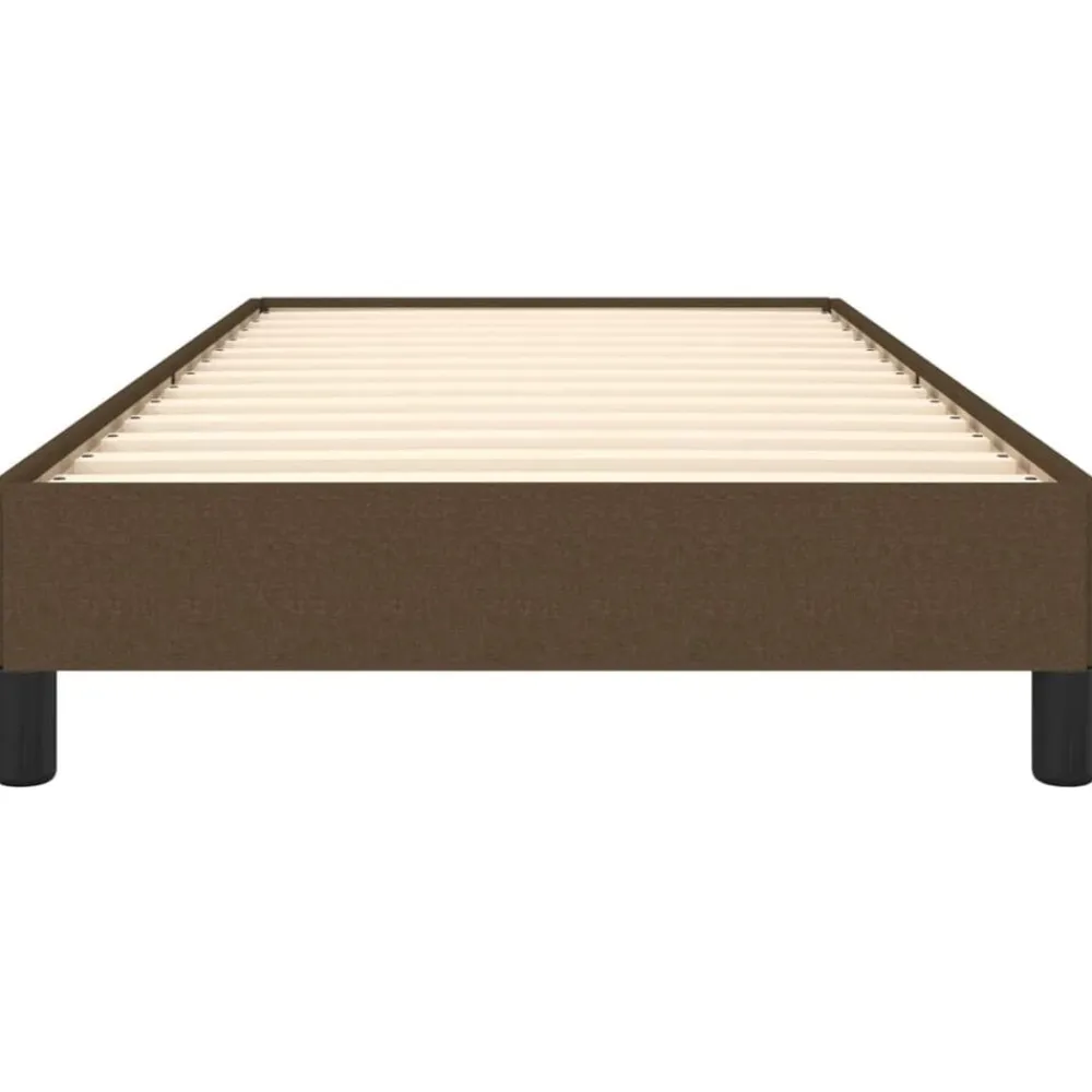 vidaXL Estructura de cama sin colchón tela marrón oscuro 80x200 cm Marrón oscuro Outlet