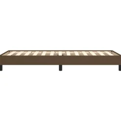 vidaXL Estructura de cama sin colchón tela marrón oscuro 80x200 cm Marrón oscuro Outlet
