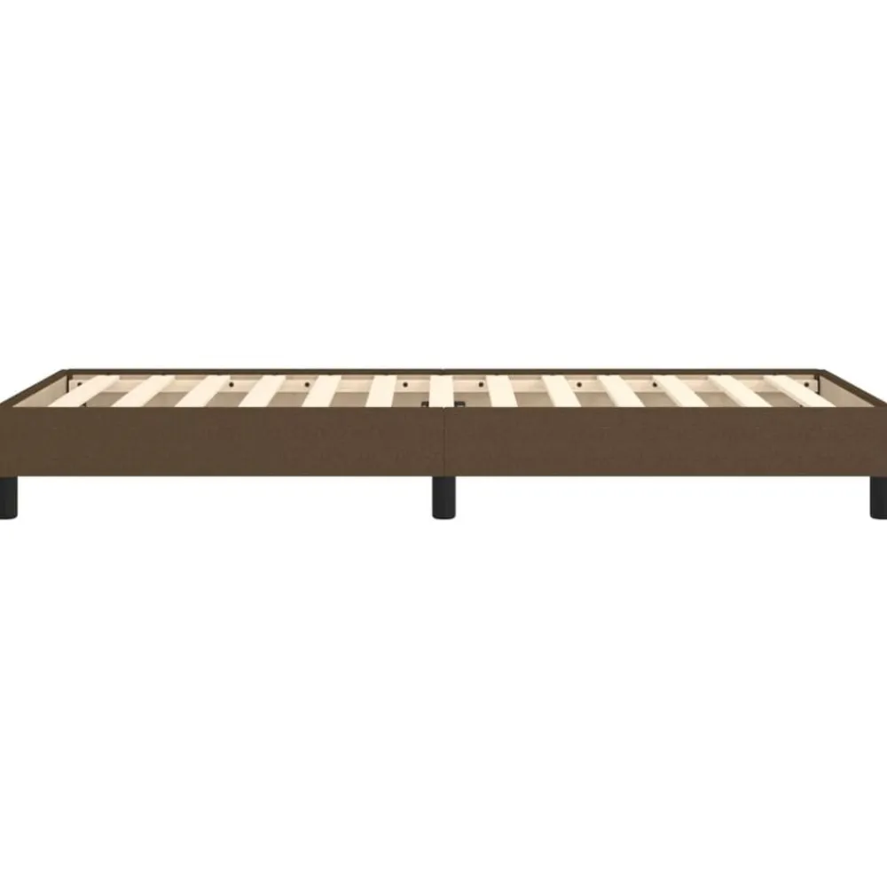 vidaXL Estructura de cama sin colchón tela marrón oscuro 80x200 cm Marrón oscuro Outlet