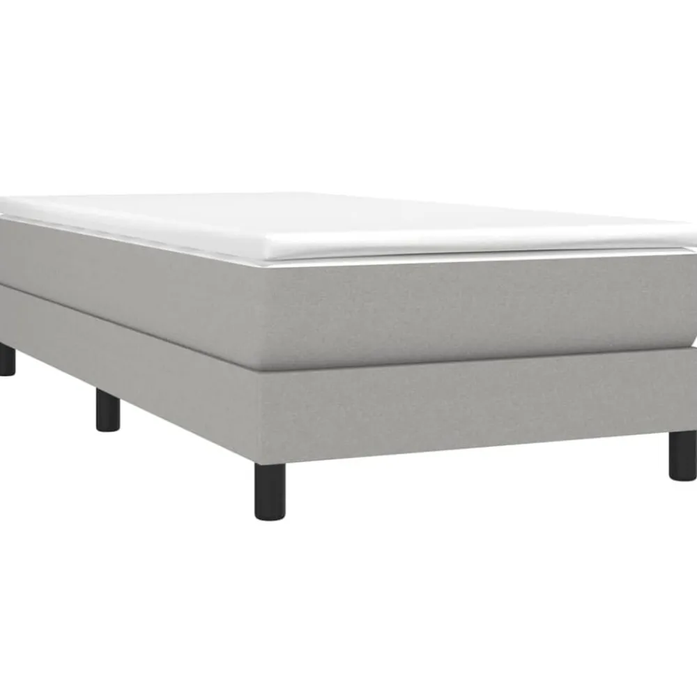 vidaXL Estructura de cama con somier tela 80x200 cm Gris claro