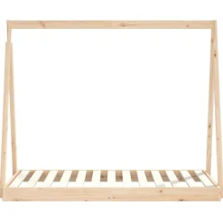 Niños vidaXL Mobiliario Para Bebés Y Niños Pequeños-Estructura de cama para niños madera maciza de pino 70x140 cm