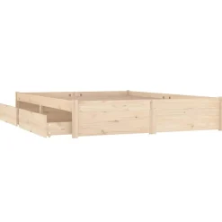vidaXL Camas Y Accesorios-Estructura de cama con cajones 140x190 cm