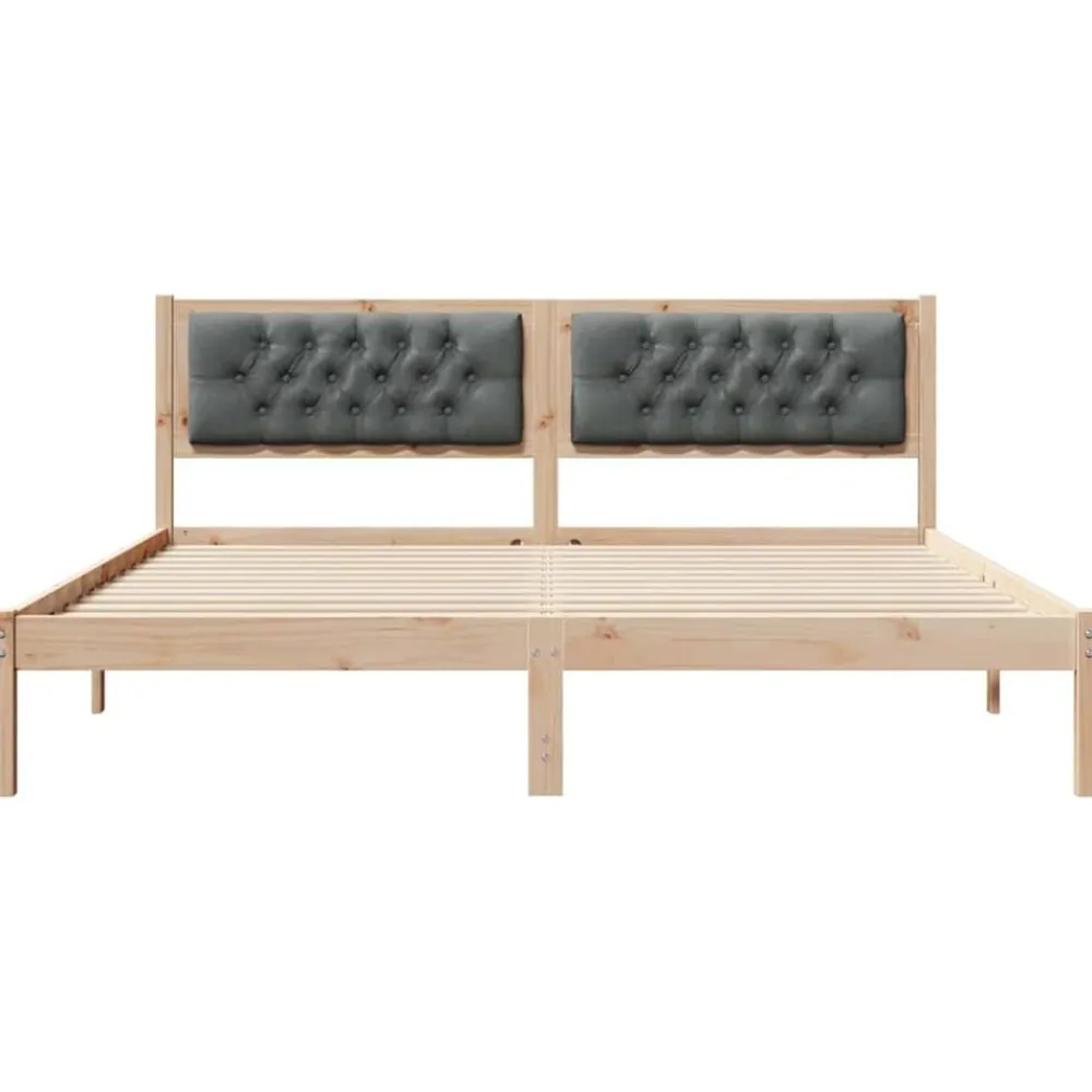 vidaXL Estructura de cama con cabecera Gris oscuro 160 x 200 cm Negro y gris oscuro Hot