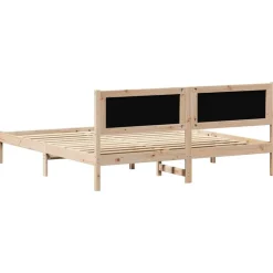 vidaXL Estructura de cama con cabecera Gris oscuro 160 x 200 cm Negro y gris oscuro Hot