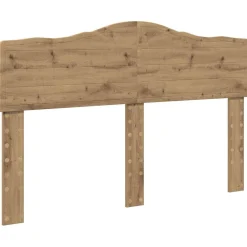 vidaXL Camas Y Accesorios-Estructura de cama con cabecera Roble Artesanal 150 x 200 cm