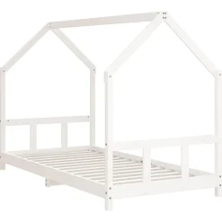 vidaXL Estructura de cama para niños madera de pino 90x200 cm Blanco Discount
