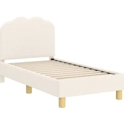 vidaXL Camas Y Accesorios-Estructura de cama para niños pequeños con cabecera Crema