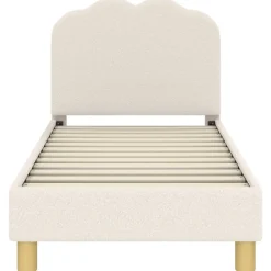 vidaXL Camas Y Accesorios-Estructura de cama para niños pequeños con cabecera Crema