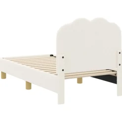 vidaXL Camas Y Accesorios-Estructura de cama para niños pequeños con cabecera Crema