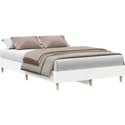 vidaXL Camas Y Accesorios-Estructura de cama sin colchón blanca 120x200 cm