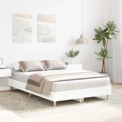 vidaXL Camas Y Accesorios-Estructura de cama sin colchón blanca 120x200 cm