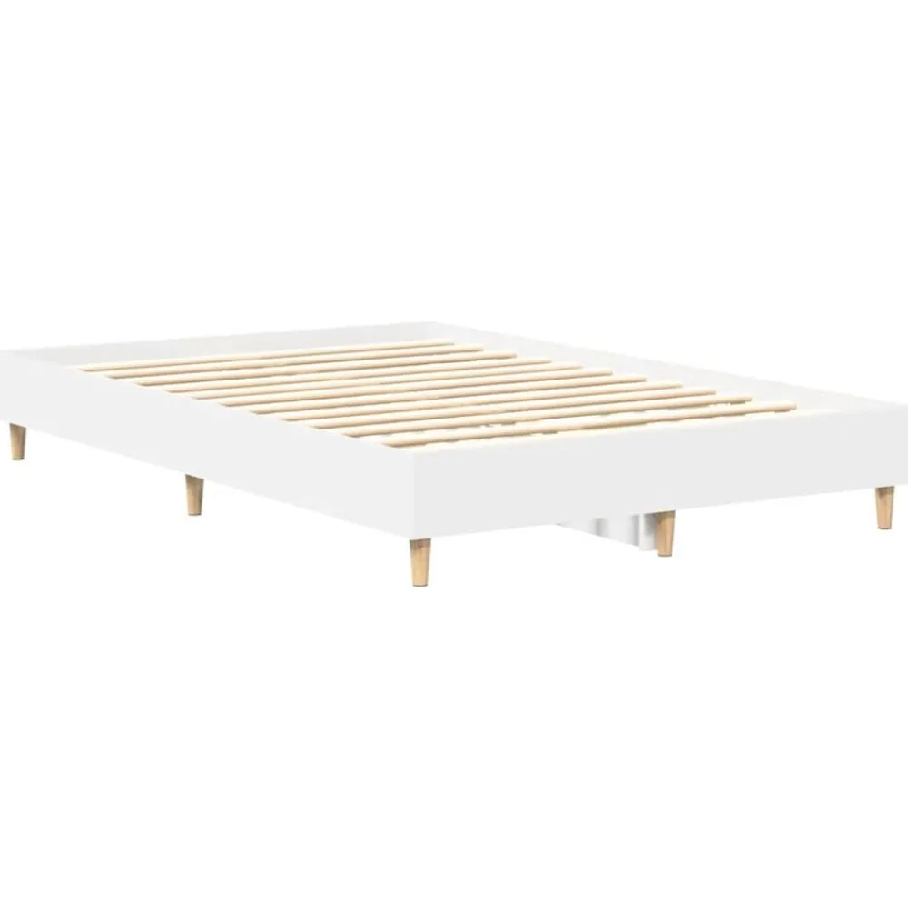 vidaXL Camas Y Accesorios-Estructura de cama sin colchón blanca 120x200 cm