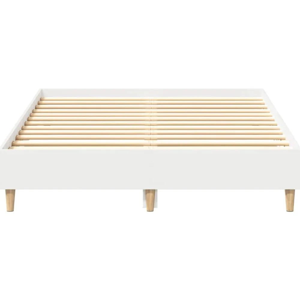 vidaXL Camas Y Accesorios-Estructura de cama sin colchón blanca 120x200 cm