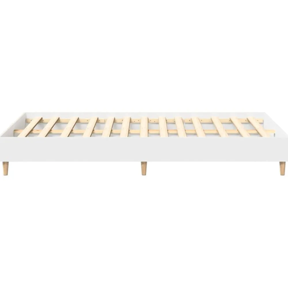 vidaXL Camas Y Accesorios-Estructura de cama sin colchón blanca 120x200 cm