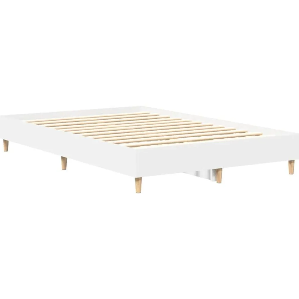 vidaXL Camas Y Accesorios-Estructura de cama sin colchón blanca 120x200 cm
