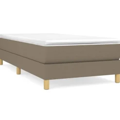 vidaXL Camas Y Accesorios-Estructura de cama con somier tela gris taupe 80x200 cm