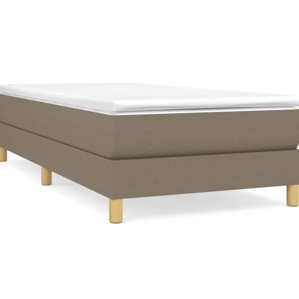 vidaXL Camas Y Accesorios-Estructura de cama con somier tela gris taupe 80x200 cm
