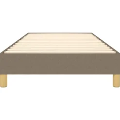 vidaXL Camas Y Accesorios-Estructura de cama con somier tela gris taupe 80x200 cm