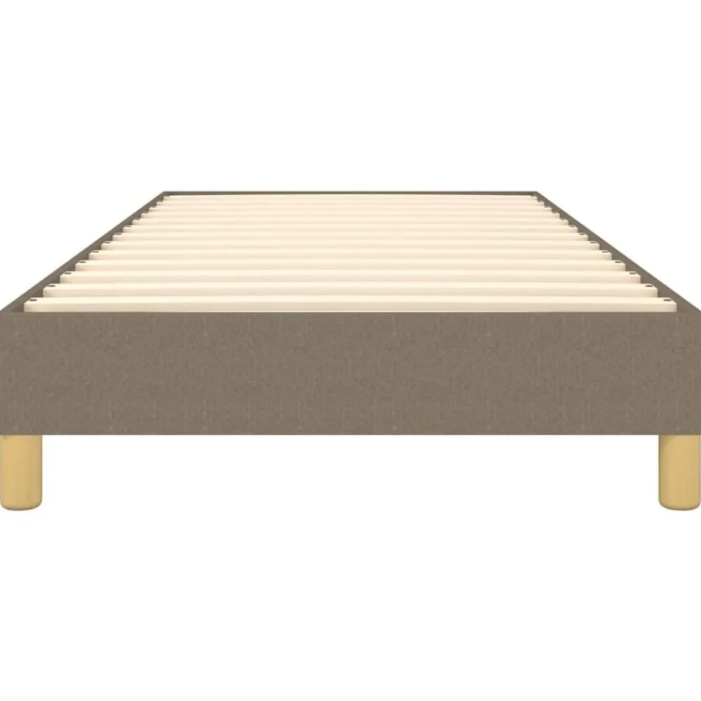 vidaXL Camas Y Accesorios-Estructura de cama con somier tela gris taupe 80x200 cm