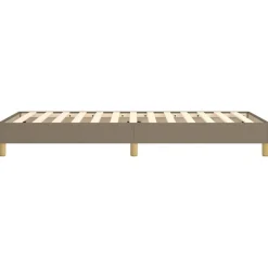 vidaXL Camas Y Accesorios-Estructura de cama con somier tela gris taupe 80x200 cm
