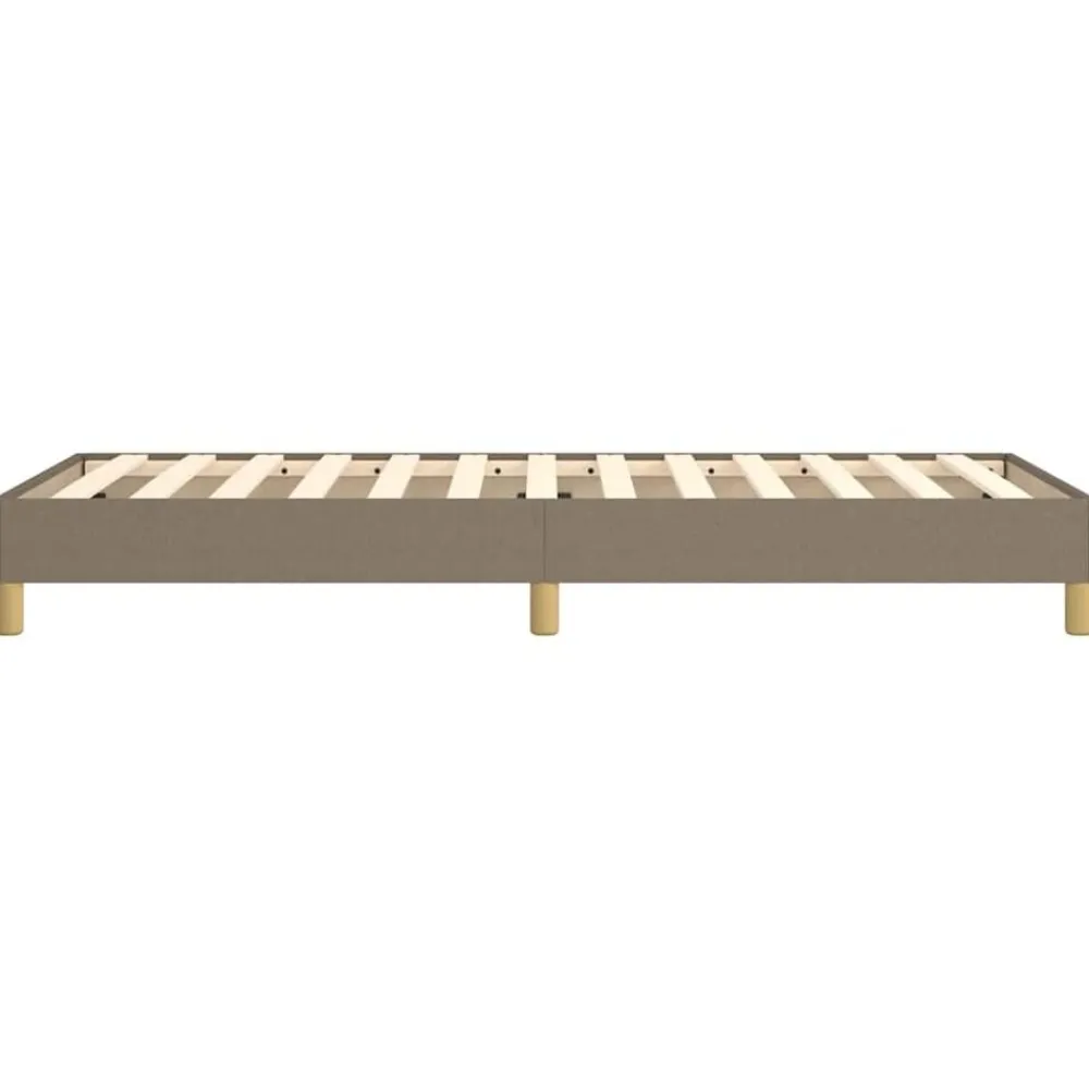 vidaXL Camas Y Accesorios-Estructura de cama con somier tela gris taupe 80x200 cm