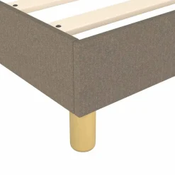 vidaXL Camas Y Accesorios-Estructura de cama con somier tela gris taupe 80x200 cm