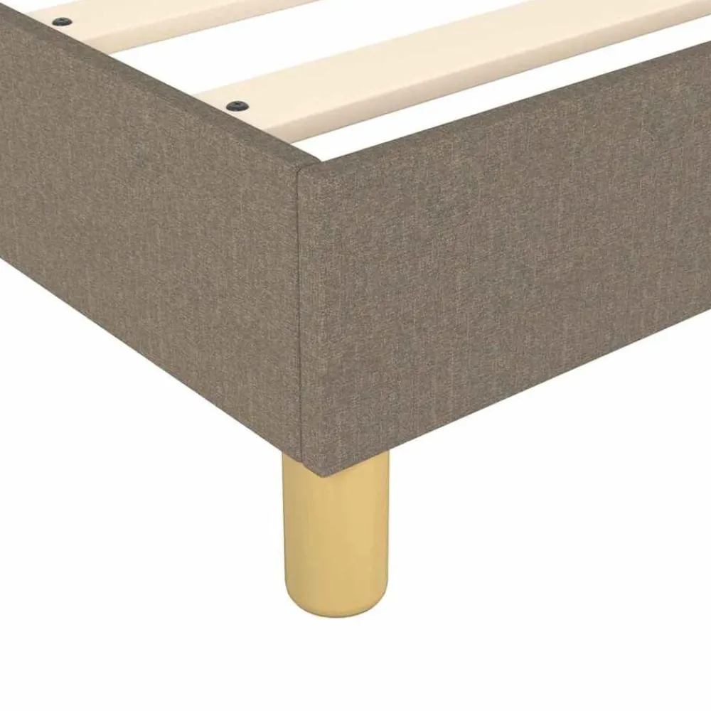vidaXL Camas Y Accesorios-Estructura de cama con somier tela gris taupe 80x200 cm
