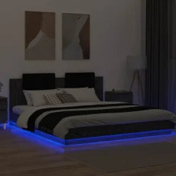 vidaXL Camas Y Accesorios-Estructura de cama con cabecero 200 x 200 cm
