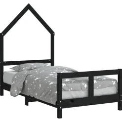Niños vidaXL Mobiliario Para Bebés Y Niños Pequeños-Estructura de cama para niños madera de pino 80x160 cm