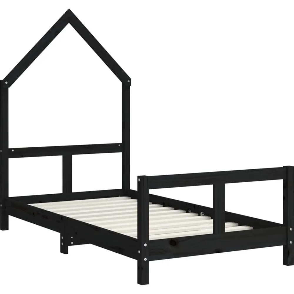 Niños vidaXL Mobiliario Para Bebés Y Niños Pequeños-Estructura de cama para niños madera de pino 80x160 cm
