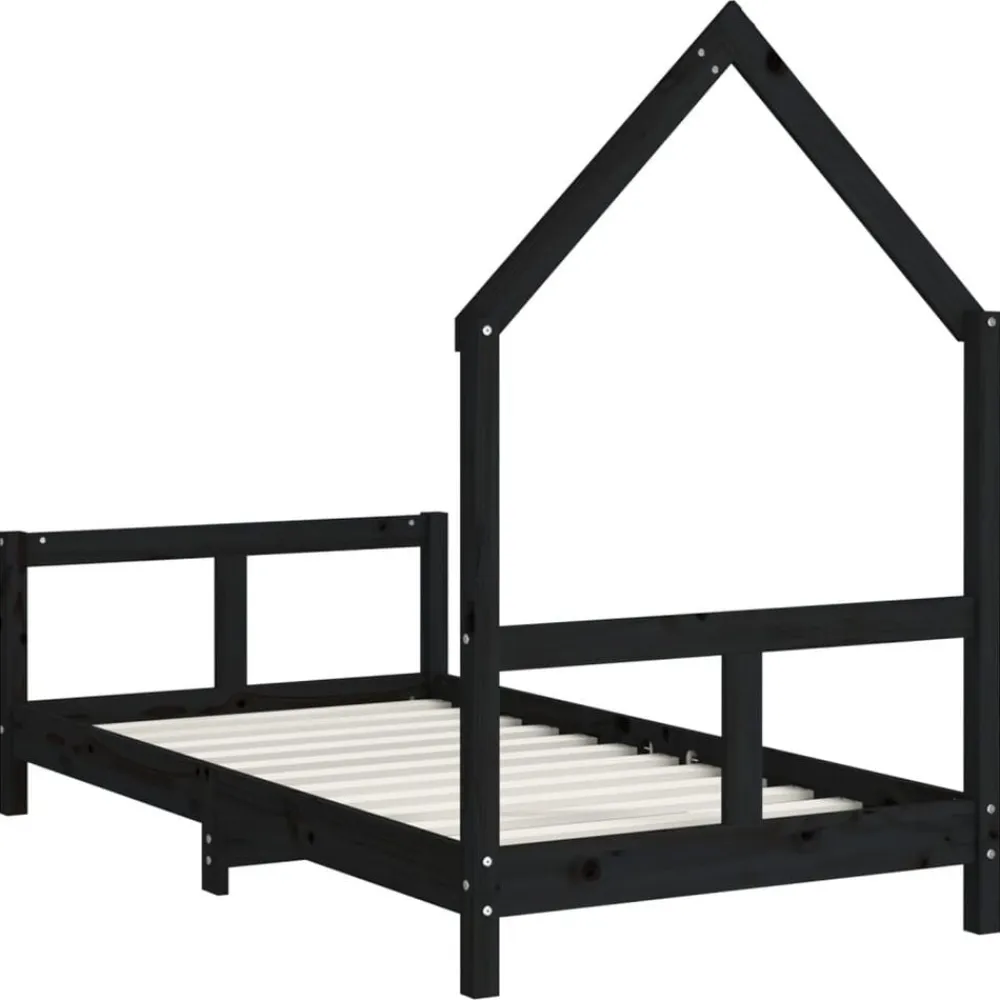 Niños vidaXL Mobiliario Para Bebés Y Niños Pequeños-Estructura de cama para niños madera de pino 80x160 cm