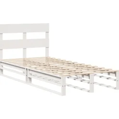 vidaXL Estructura de cama sin colchón madera de pino blanca 90x200 cm Blanco Best