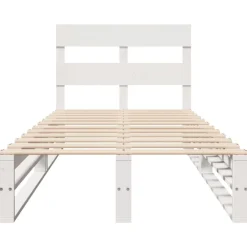 vidaXL Estructura de cama sin colchón madera de pino blanca 90x200 cm Blanco Best