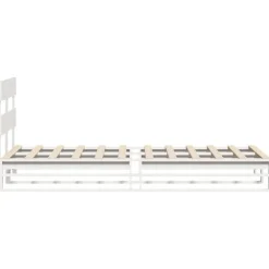 vidaXL Estructura de cama sin colchón madera de pino blanca 90x200 cm Blanco Best