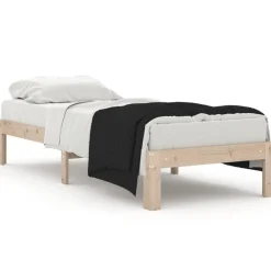 vidaXL Estructura de cama individual sin colchón 75x190 cm Natural Clearance