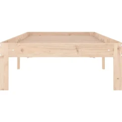 vidaXL Estructura de cama individual sin colchón 75x190 cm Natural Clearance