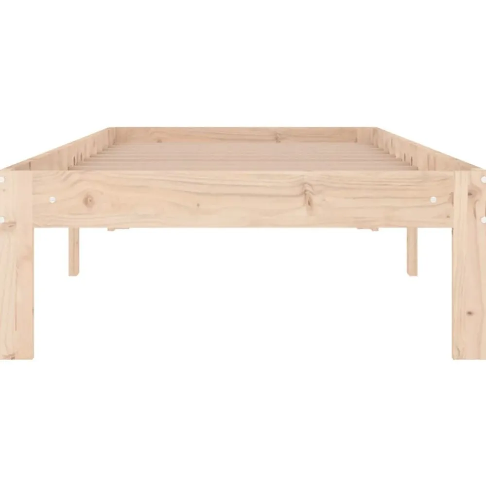 vidaXL Estructura de cama individual sin colchón 75x190 cm Natural Clearance