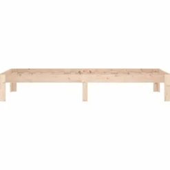 vidaXL Estructura de cama individual sin colchón 75x190 cm Natural Clearance