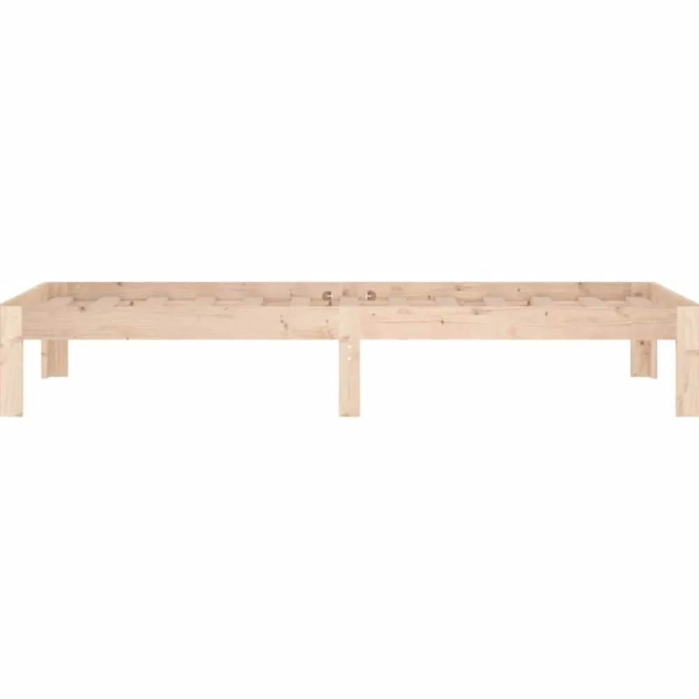 vidaXL Estructura de cama individual sin colchón 75x190 cm Natural Clearance